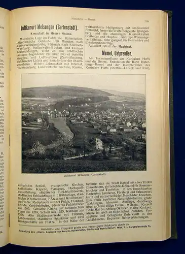 Salzger Illustr. Lexikon der Bade-,Brunnen-u. Luftkurorte 1914 20.Auflage mb