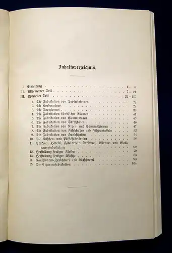 Lehr Die Hausindustrie in der Stadt Leipzig und ihrer Umgebung 1891 5. Band Or.A