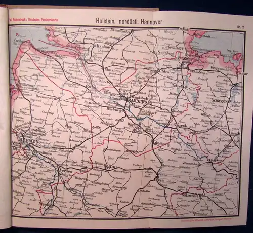 Ruhnstruck Atlas der Postgeographie 1922, 20 Haupt-3 Nebenkarten Geographie js