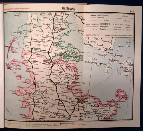 Ruhnstruck Atlas der Postgeographie 1922, 20 Haupt-3 Nebenkarten Geographie js