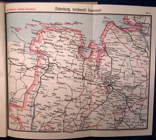 Ruhnstruck Atlas der Postgeographie 1922, 20 Haupt-3 Nebenkarten Geographie js