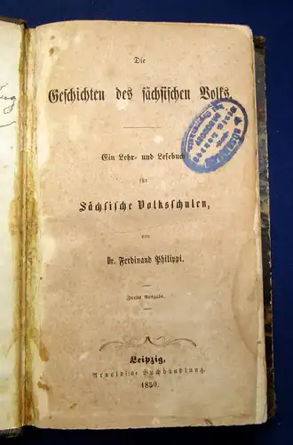 Philippi Die Geschichte des sächsischen Volks 1850 Geschichte Militär mb