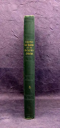 Schriften des Vereins für die Geschichte Leipzigs Bd. 5 1896 Geschichte mb