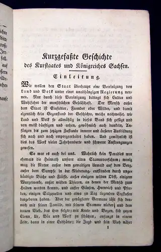 Böttiger Kurzgefaßte Geschichte d Kurstaates u Königreiches Sachsen 1836 selten