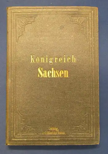 Bomsdorff Karte des Königreichs Sachsen selten 1880 Maßstab 1:260,000 js