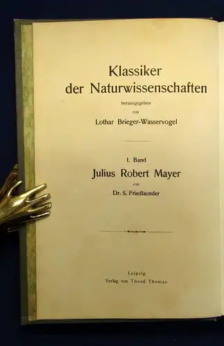 Wasservogel Klassiker der Naturwissenschaften 1.Bd. Julius Robert Mayer 1905 js