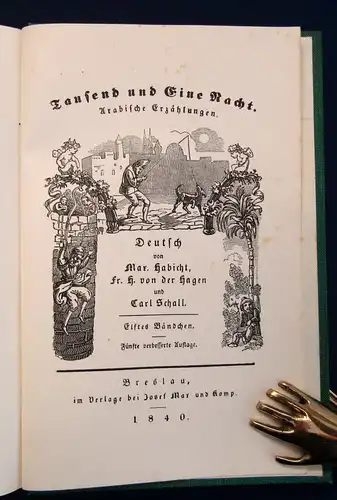 Schiller Tausend und Eine Nacht 12 Bde. komplett 1926 Hendel Verlag Lyrik js