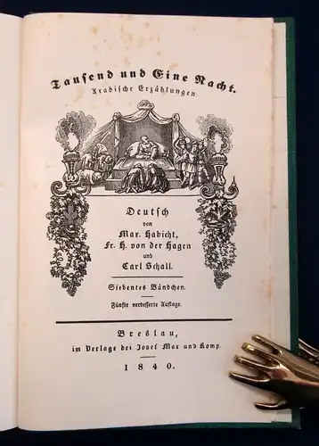 Schiller Tausend und Eine Nacht 12 Bde. komplett 1926 Hendel Verlag Lyrik js