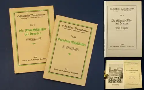 Dresdner Wanderfahrten Dresdner Musikstätten(11)  Albrechtschlösser(6) 1930 js