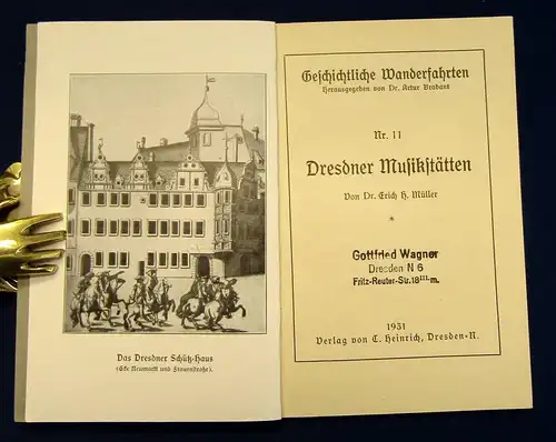 Dresdner Wanderfahrten Dresdner Musikstätten(11)  Albrechtschlösser(6) 1930 js