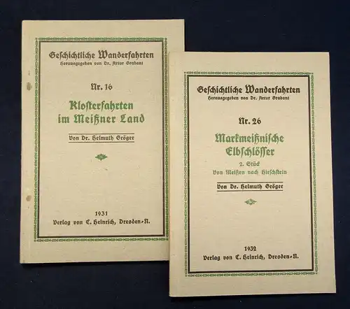 Dresdner Wanderfahrten Markmeißnische Elbschlösser 26 Meißner Land 16 1931/32 js