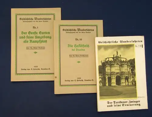 Dresdner Wanderfahrten Dresdner Zwinger, Hoflößnitz, Großer Garten 1931 js