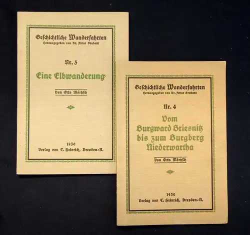 Dresdner Wanderfahrten Burgward Briesnitz Nr. 4 Eine Elbwanderung Nr. 5 1930 js