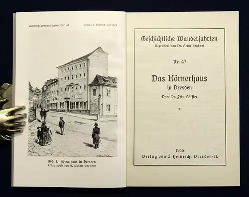 Dresdner Wanderfahrten Das Körnerhaus Nr. 47 Dresden-Johannstadt Nr.3 1936 js