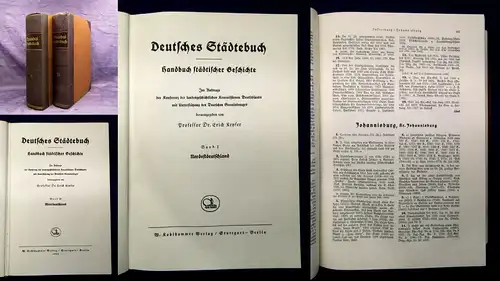 Keyser Deutsches Städtebuch 2 Bde. komplett 1941 Handbuch der Geschichte js