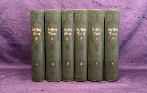 Boxberger Schillers Werke 1-6 1918 Belletristik Literatur Klassiker Lyrik js