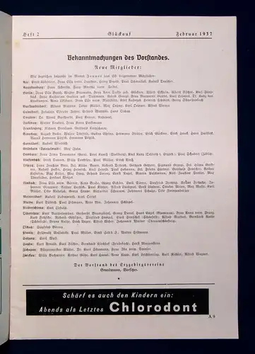 Erzgebirgsverein Glückauf Zeitschrift d Erzgebirgsvereins  57. Jahrg.1937 mb