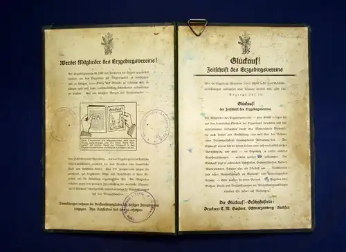 Klemmhefter Erzgebirgsverein Glückauf Zeitschrift d Erzgebirgsvereins um 1925 mb