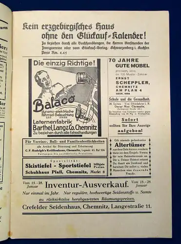 Fröbe Erzgebirgsverein Glückauf Zeitschrift d Erzgebirgsvereins  51. Jahrg.1931