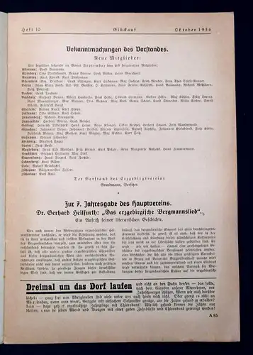 Erzgebirgsverein Glückauf Zeitschrift des Erzgebirgsvereins  56. Jahrg.1936 mb