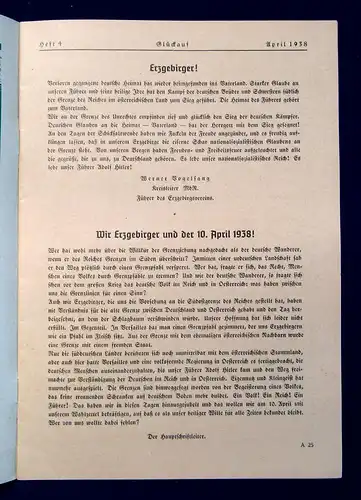 Erzgebirgsverein Glückauf Zeitschrift des Erzgebirgsvereins  58. Jahrg.1938 mb