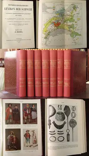 Türler Historisch-Biographisches Lexikon der Schweiz 7 Bde. 1921 Karten js