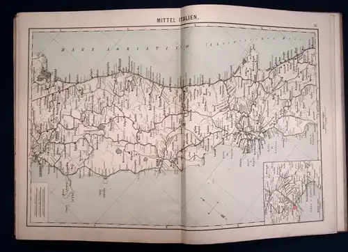 Nietmann Atlas der Eisenbahnen Mittel- Europas 1887 selten 1:700 000 js