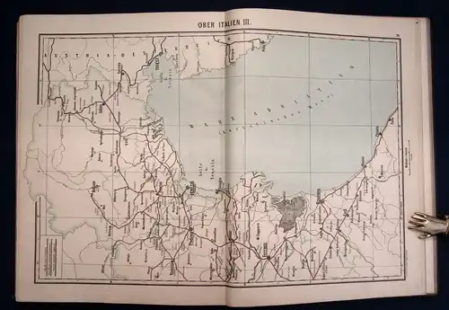 Nietmann Atlas der Eisenbahnen Mittel- Europas 1887 selten 1:700 000 js
