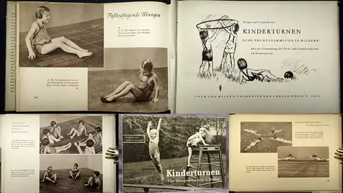 Kriesel Kinderturnen Eine Übungssammlung in Bildern 1955 Gymnastikgeräte js