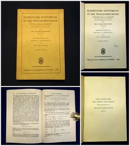 Darrow Elementare Einführung in die Wellenmechanik 1932 Mechanik Physik mb