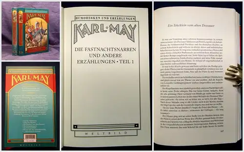 Karl May " 2x Bde.  2000 Die Fastnachtsnarren und andere Erzählungen 1+2 js