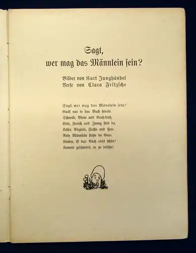 Fritzsche Sagt, wer mag das Männlein sein? um 1948 Bilder von Kurt Junghändel