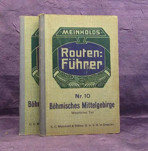 Kirsch Meinholds Routenführer Nr.11 u.  Nr.10 Böhmisches Mittelgebirge 1926/28 j