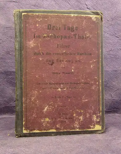 Moser Drei Tage im Zschopau-Thale 1874 Führer Spezialkarte sehr selten js