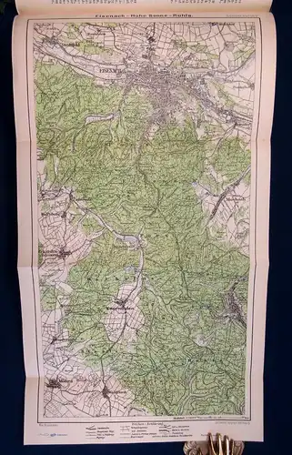 Eduard Gaeblers Großer Führer vom Thüringer Wald um 1915 1 große Karte js