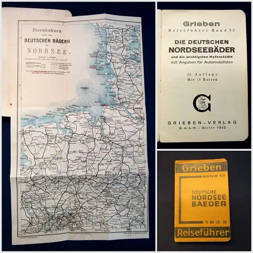 Grieben Reiseführer Bd 53 Deutsche Nordseebaeder 1932 Guide Führer Reiseführer m