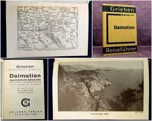 Grieben Reiseführer Bd 161 Dalmatien 1938 Guide Führer Reiseführer Ortskunde  mb