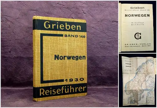 Grieben Reiseführer Bd 146 Norwegen 1930  Guide Führer Reiseführer Ortskunde mb