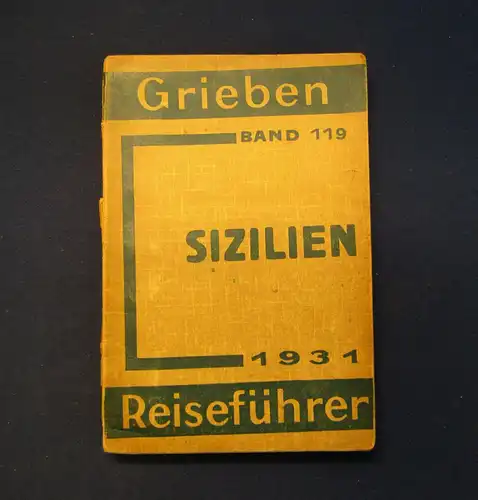 Grieben Reiseführer Bd 119 Sizilien 1931 Guide Führer Reiseführer Ortskunde mb