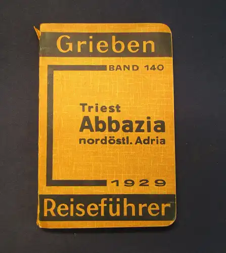 Grieben Reiseführer Bd 140 Triest Abbazia 1929 Guide Führer Reiseführer mb