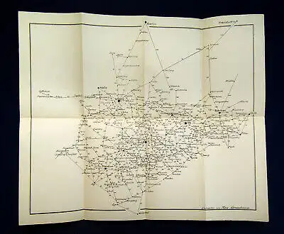 Grundmann Wanderbuch des Gaues 21 Leipzig 1907 Guide Führer Reiseführer mb