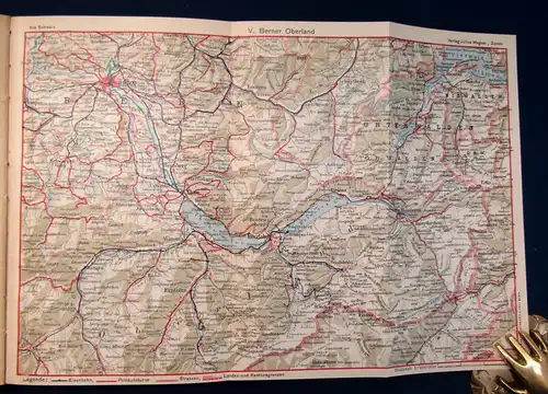 Furrer Die Schweiz Illustriertes Reisehandbuch 1929 Routenführer Guide js