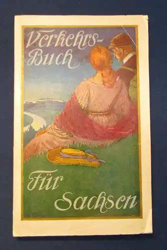 Sächsisches Verkehrsbuch 1906 5 Karten und Illustrationen Saxonica Ortskunde js