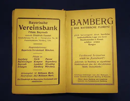 Niehrenheims kleiner Führer durch Bayreuth um 1915 Guide Führer Ortskunde mb