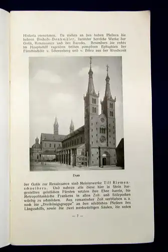 Fremdenverkehrsverein Würzburg Total-Ansicht um 1925 Guide Reiseführer mb