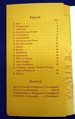 Städt. Verkehrsamt Führer durch Wernigerode u Umgeb. um 1925 Guide Reiseführer m