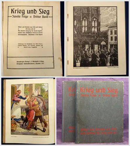 Thiene Krieg und Sieg 2 Bde 1917/18 Gechichte Gesellschaft Politik Krieg  mb