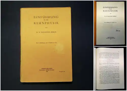 Kallmann Einführung in die Kernphysik 1938 Naturwissenschaften Physik mb