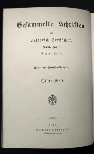 Gerstäcker, Friedrich Gesammelte Schriften Bd.26 Wilde Welt um 1900 Klassiker js