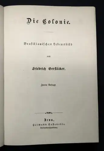 Gerstäcker, Friedrich Gesammelte Schriften Bd.22 Die Colonie um 1900 Lyrik js